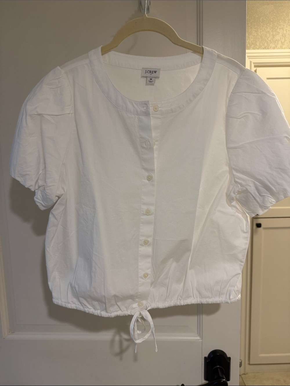 J.Crew Tie bottom button up top